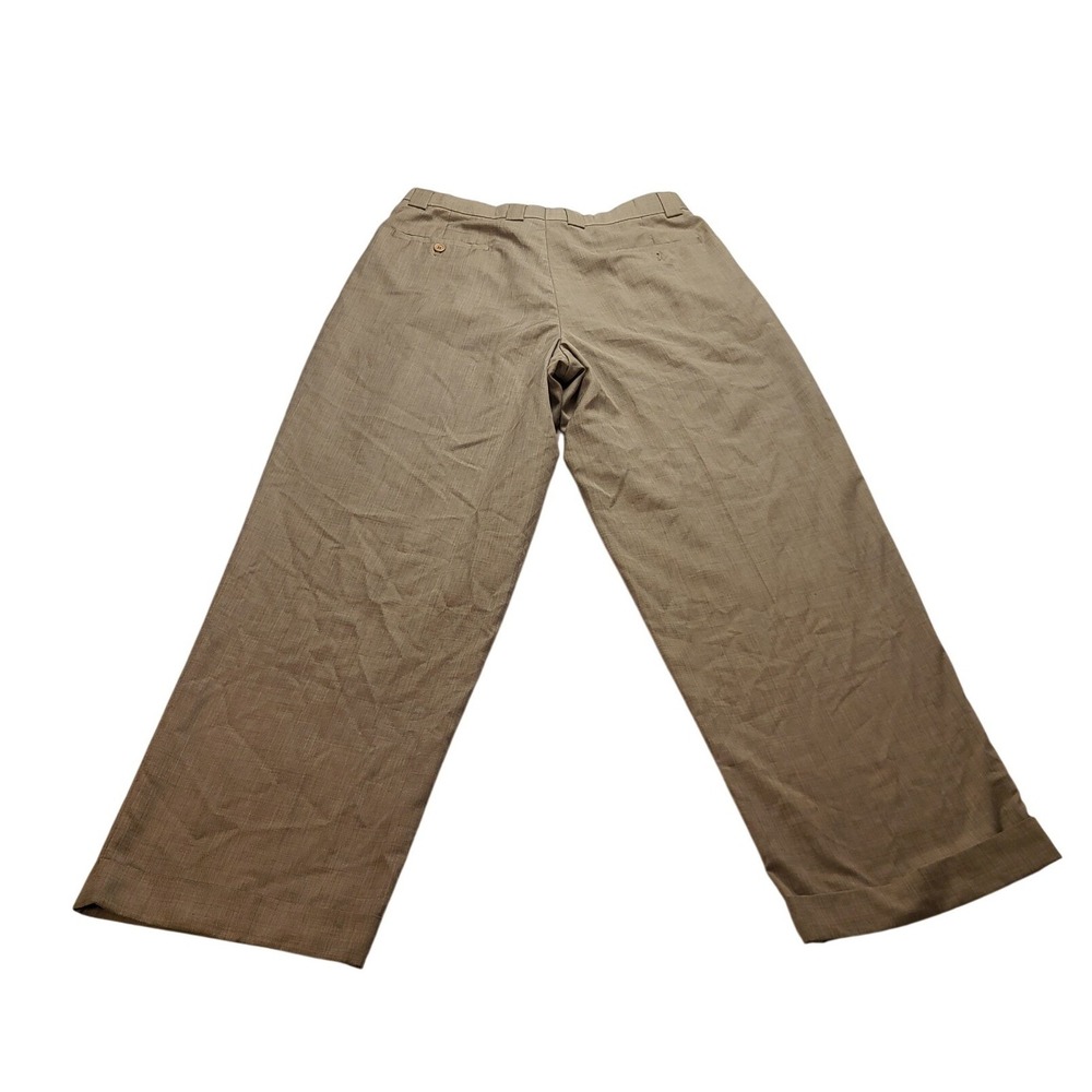 Zacchi Classico Italiana Men's Tan Pleated‎ Cuffed Dress Pants 34x34 Trouser